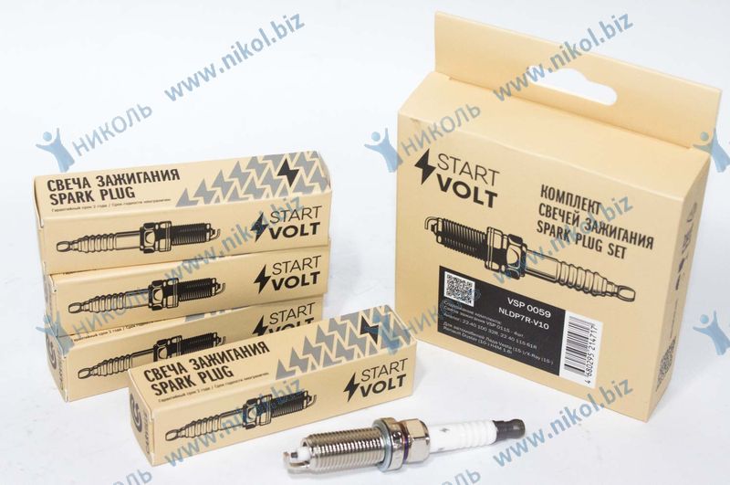 Свеча зажигания StartVolt VSP 0059 Lada Vesta 15-; X-Ray 15-; Renault Duster 10- H4M 1.6i кмпл. 4шт*