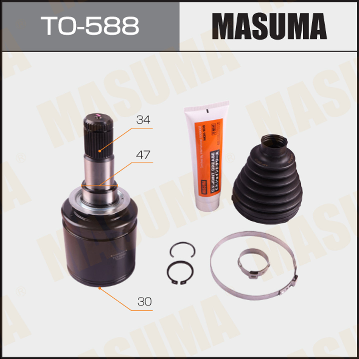 ШРУС внутренний для а/м Toyota Land Cruiser (J200) 07-; Lexus LX 07- 30x47x34 Masuma