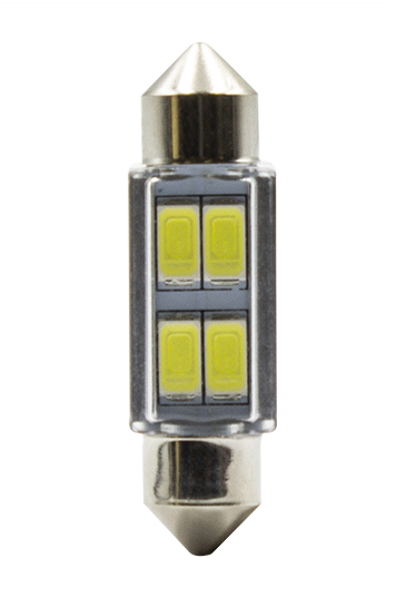 Лампа светодиодная 12 B 2,2W SV8.5 белый 4 SMD T11x36 2 шт. блистер Маяк ORIGINAL PRO