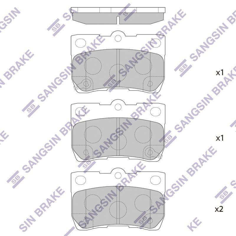 Колодки тормозные Lexus GS 3.0-4.6 05-/IS 2.2-2.5 05- SANGSIN BRAKE