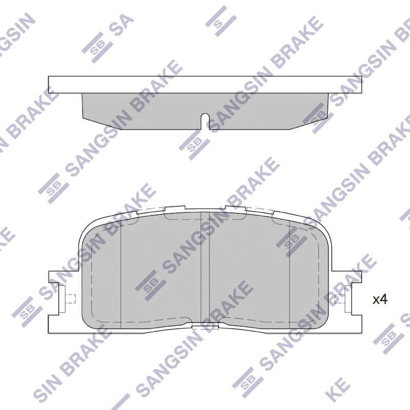 Колодки тормозные SANGSIN BRAKE Toyota Camry V30 задн