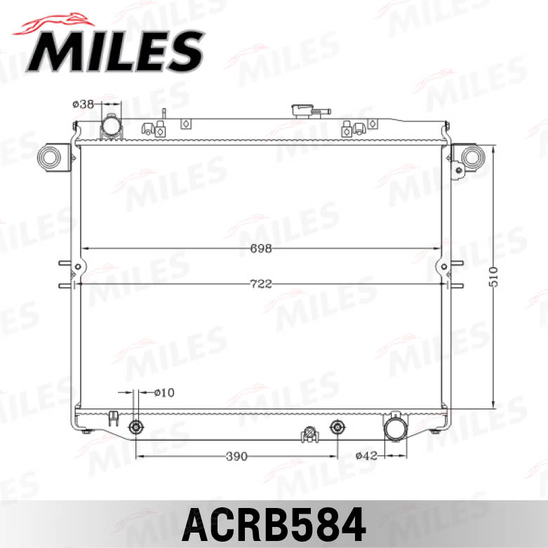 Радиатор MILES TOYOTA LAND CRUISER 100 4.7 98-08