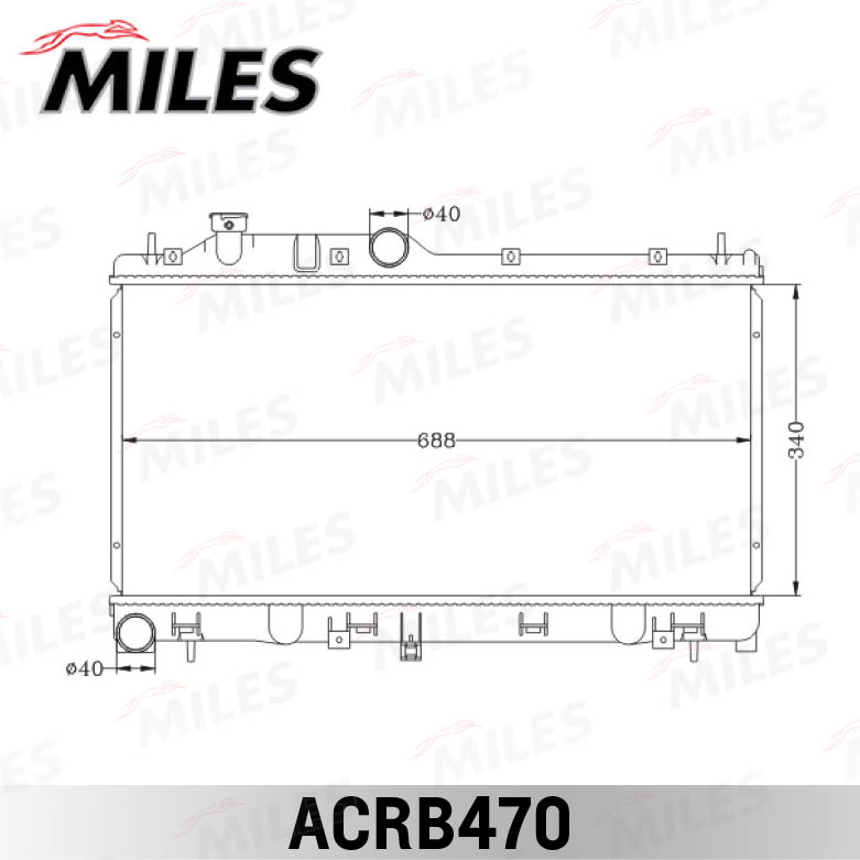 Радиатор MILES SUBARU IMPREZA/OUTBACK 1.5-3.0 03-/08-