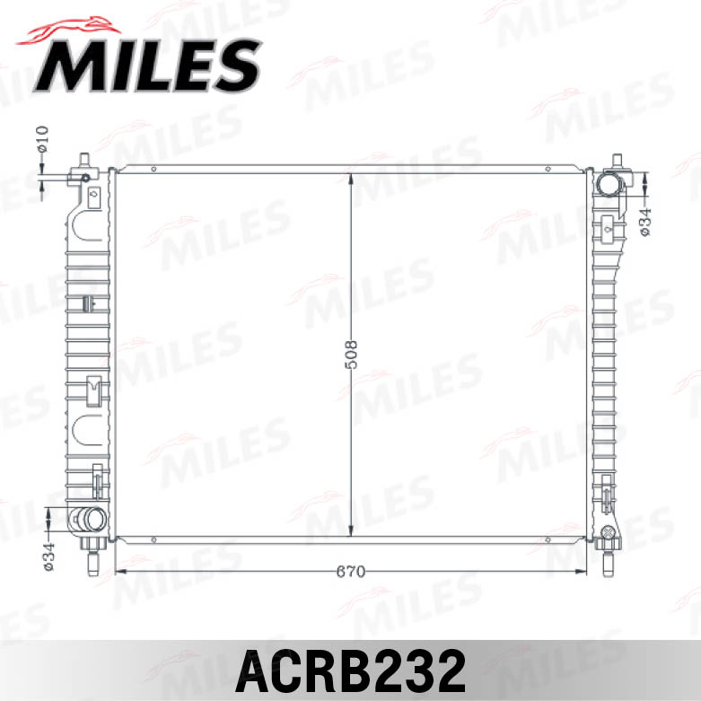 Радиатор MILES OPEL ANTARA / CHEVROLET CAPTIVA 2.4/3.0/3.2 M/T 06-