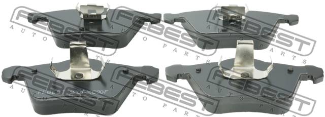 Колодки тормозные Ford Focus II 04-, III 11-; Mazda 3 (BK, BL) 03-14, Volvo S40 04- передние \ FEBEST 2701-XC90F