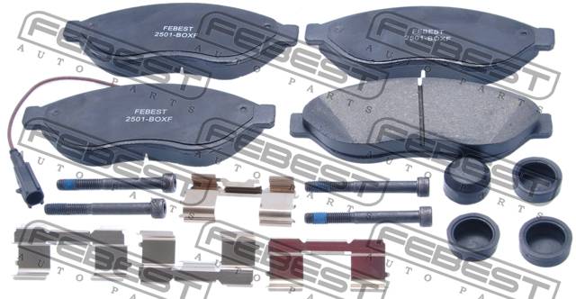 Колодки тормозные Fiat Ducato 07-; Citroen Jumper 06-; Peugeot Boxer 07- передние (R15) \ FEBEST 2501-BOXF