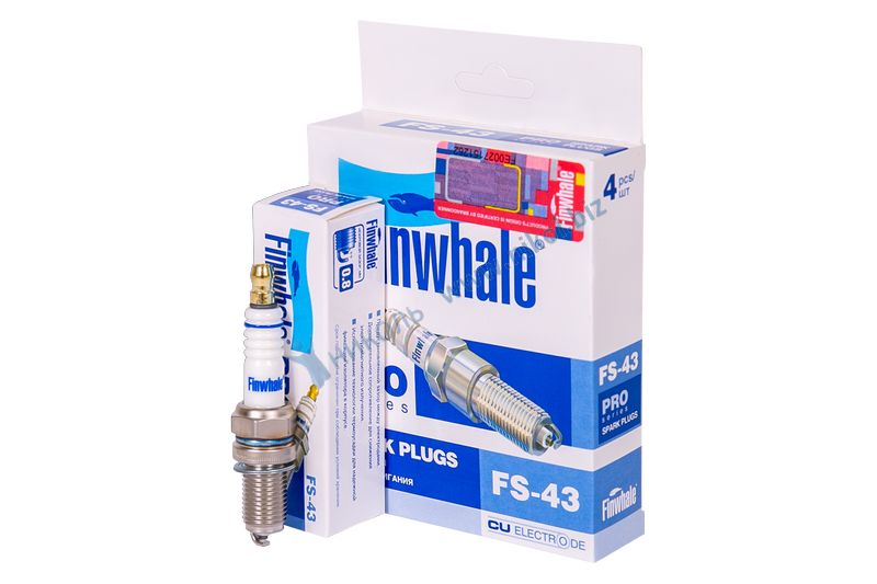 Свеча FINWHALE Daewoo Gentra, Chevrolet Aveo, Cobalt, Spark FS43 (к-т=4шт)