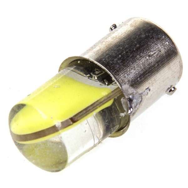 Лампа светодиодная S25 (P21/5W) 12V 2 COB диода BAY15d 2-конт Белая 2 шт. SKYWAY