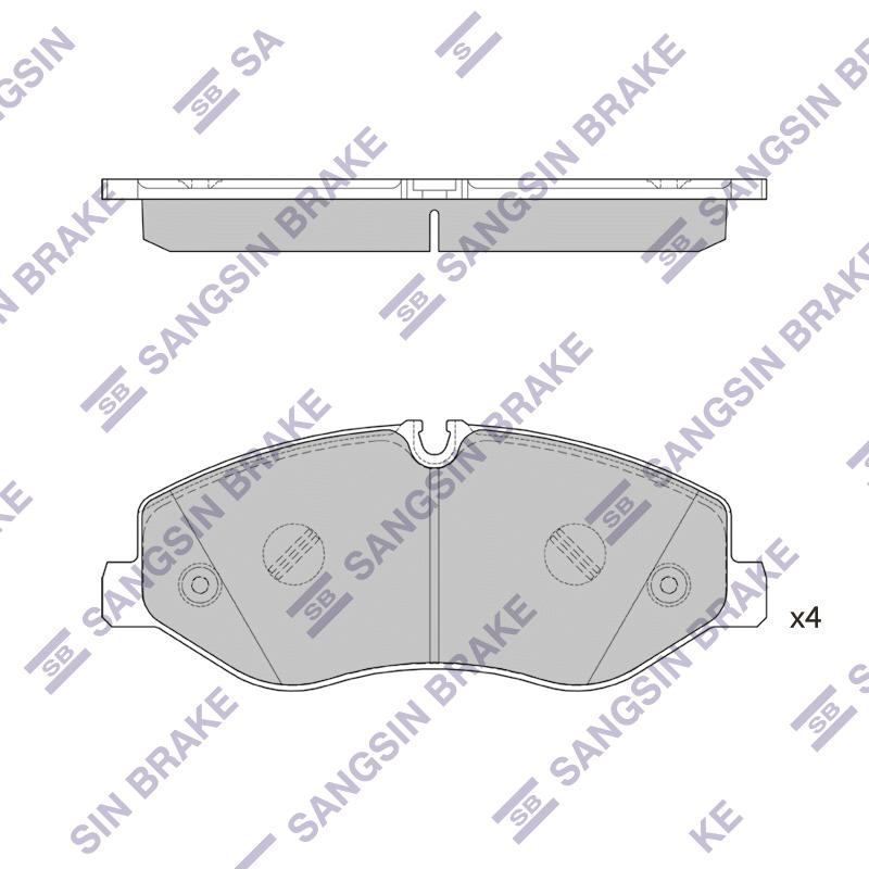 Колодки тормозные MERCEDES V-CLASS (W447) 14- передние SANGSIN BRAKE