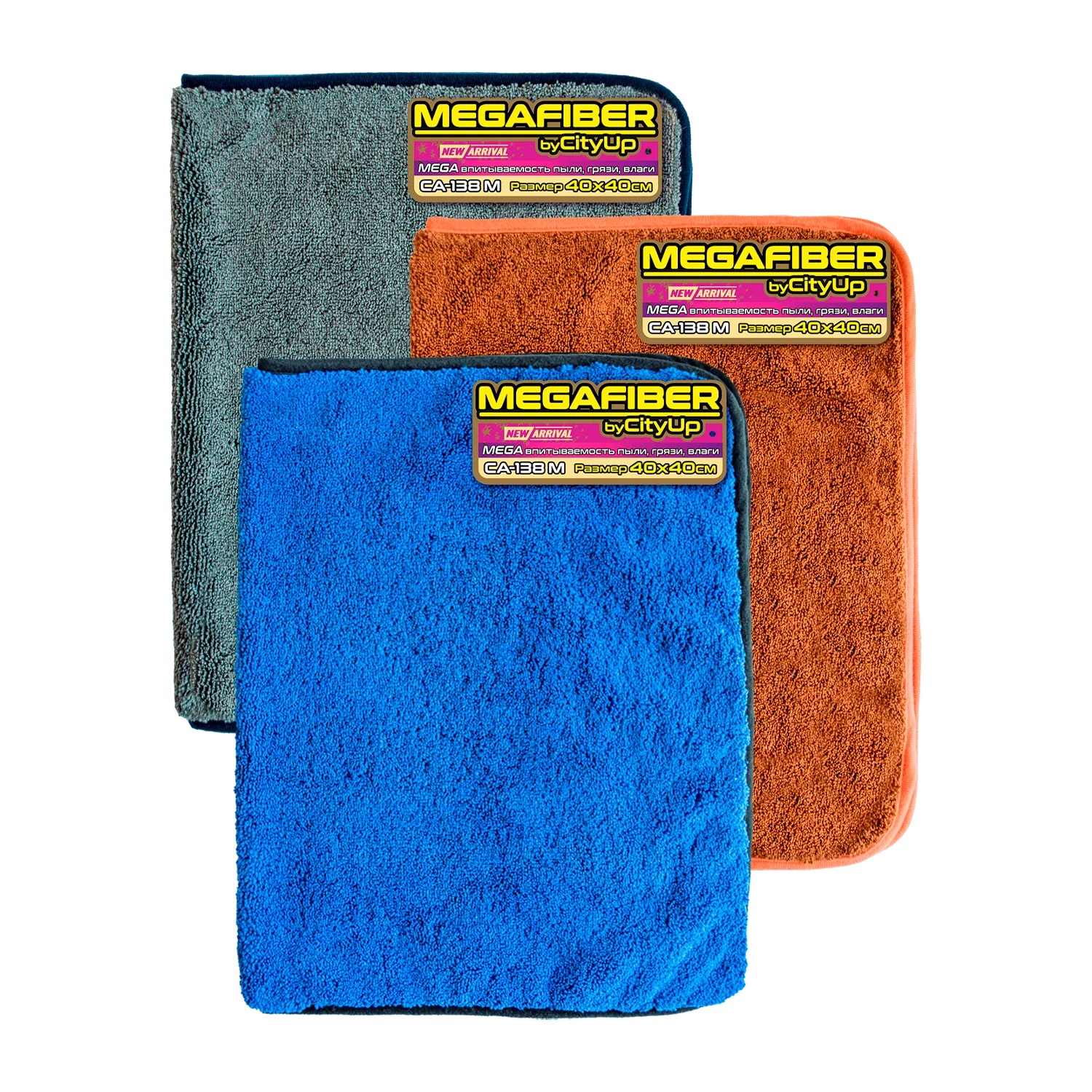 Салфетка City Up микрофибра универсальная Mega Dry 40 x 40