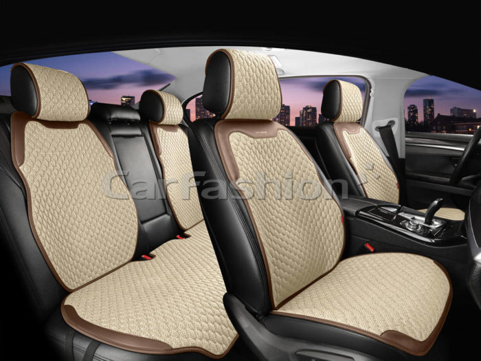 Накидка на сиденье CarFashion TERRA PLUS 2D бежевый/коричневый/бежевый