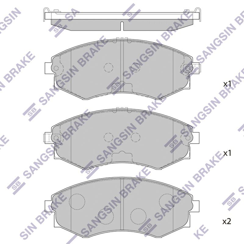 Колодки тормозные SANGSIN BRAKE MUSSO 2.0/2.3/2.9 (MANDO) пер. Тайгер 2,2D 3 дверн. 