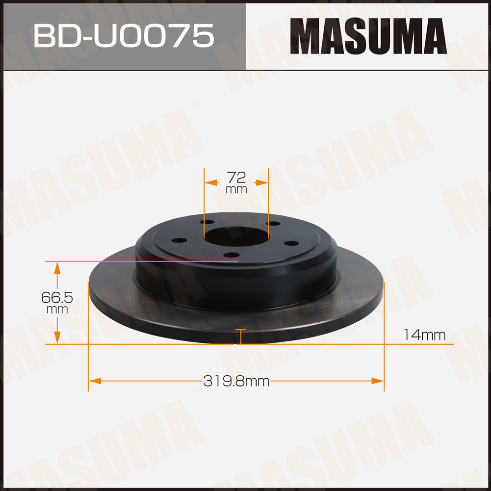 Диск тормозной JEEP GRAND CHEROKEE 04-10 задний Masuma