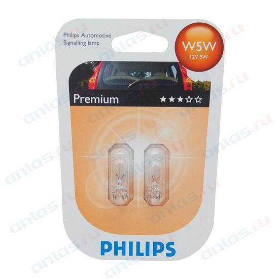 Лампа 12 В 5 Вт без цоколя блистер Philips 2шт. 