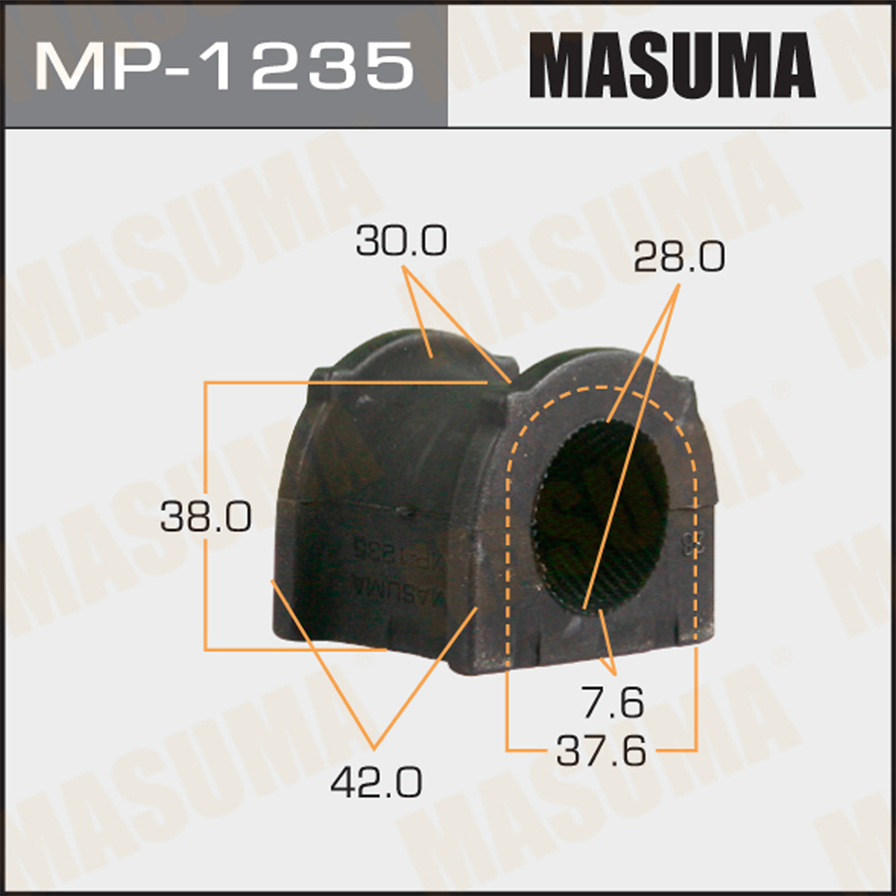 Втулка стабилизатора MASUMA MP1235 (2шт. в упаковке, цена за 1шт.) TOYOTA LAND CRUISER 100 пер. / 48815-60121