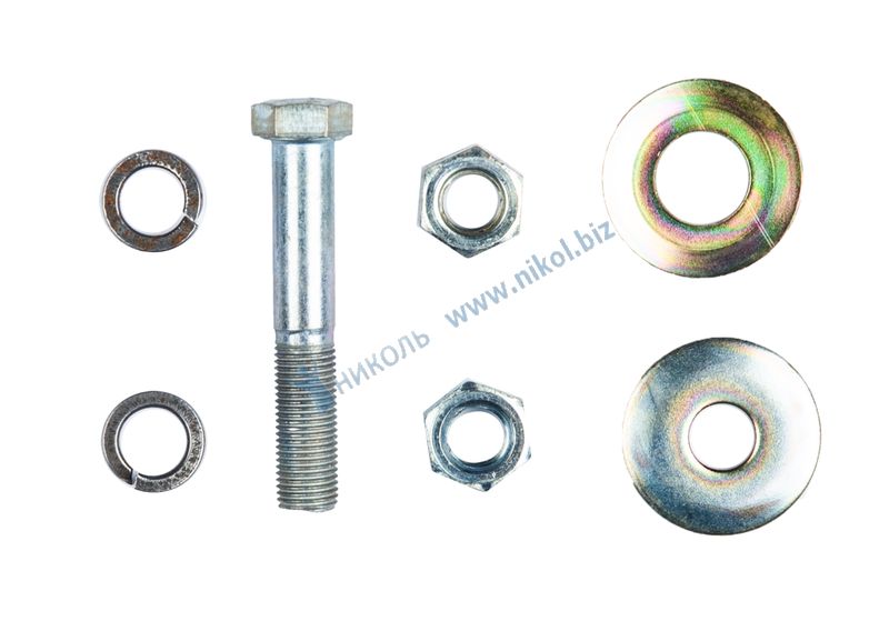 Набор крепежа амортизатора УАЗ-452, 469 (к-т=болт,гайка,3шайбы) MetalPart