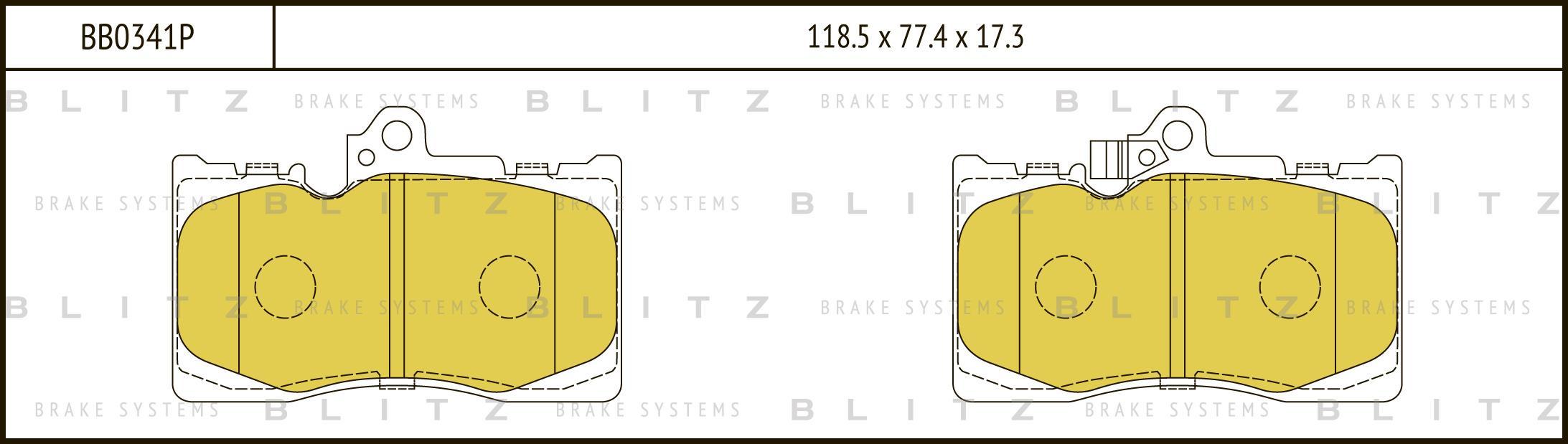 Колодки тормозные Lexus GS 300/430 06- передние BLITZ
