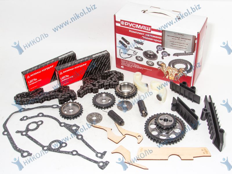 Комплект ГРМ ЗМЗ-406 70/90 Е-2 PRO RAZREZ полн на подшипн цепи Киров РусМаш