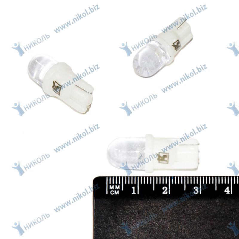 Лампа светодиод 12-5 б/ц (габарит) W2.1X9.5d белая KRAFT (крат_уп_10шт)
