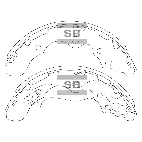 Колодки тормозные SANGSIN BRAKE задн. барабан