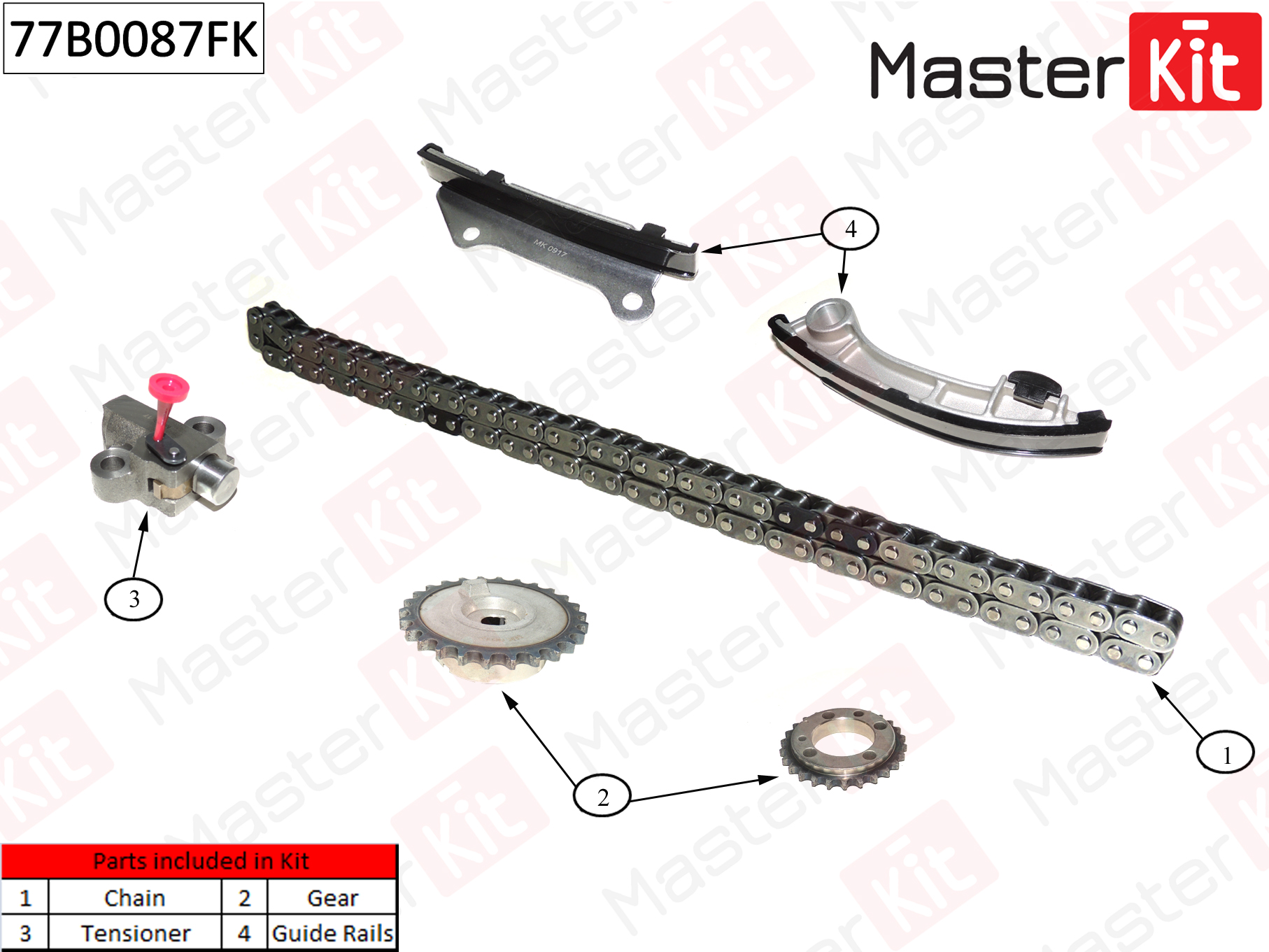 Комплект цепи ГРМ Nissan Patrol/Renault Master 3.0DTi ZD3 00-