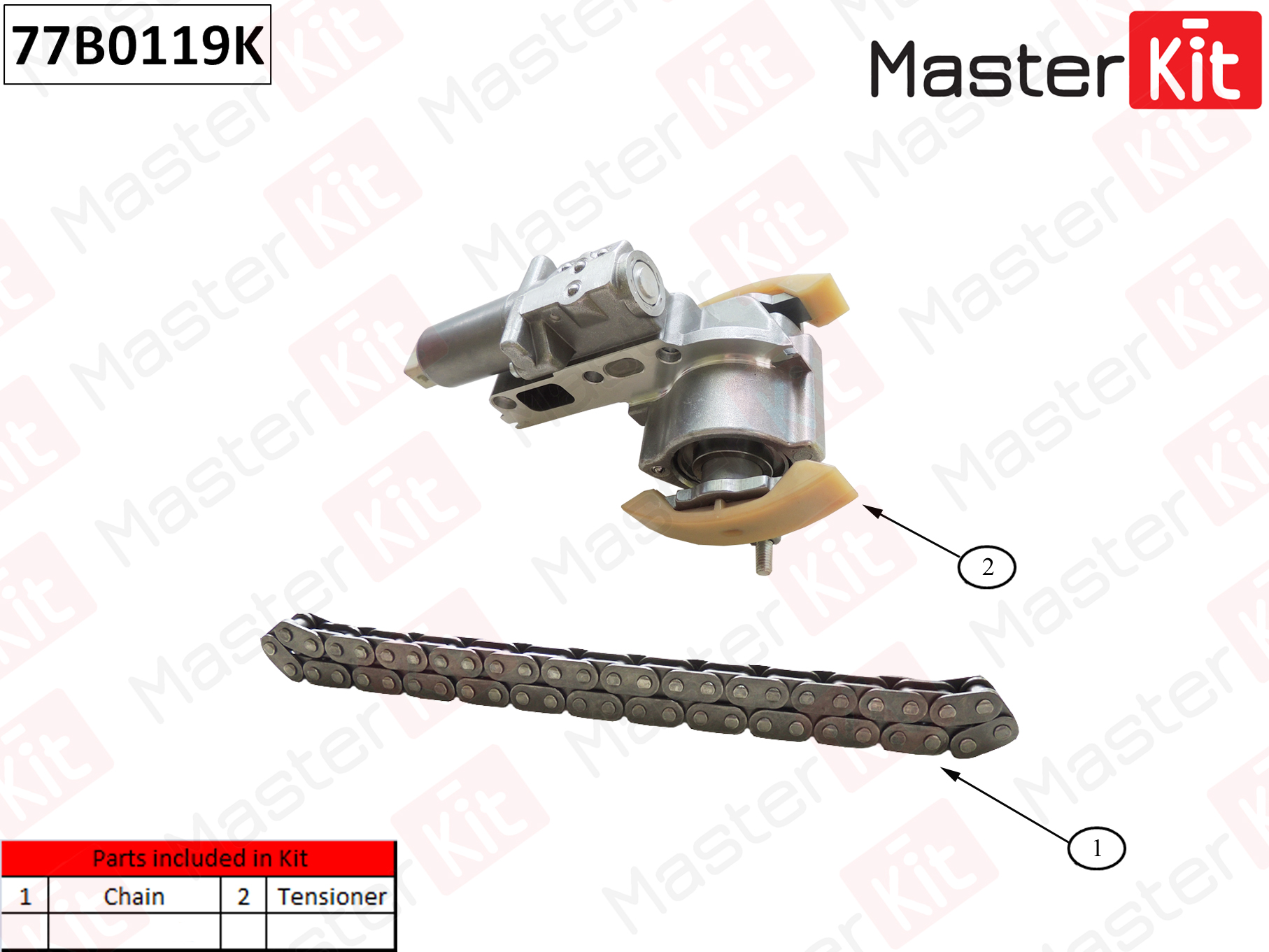 Комплект цепи привода распредвала (4-6) Audi A4/A6/A8/VW PASSAT 2.4-2.8L AGA.ALF.AML.