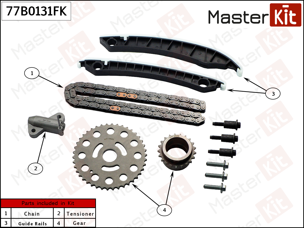 Комплект цепи ГРМ Renault 2.0 dCi M9R