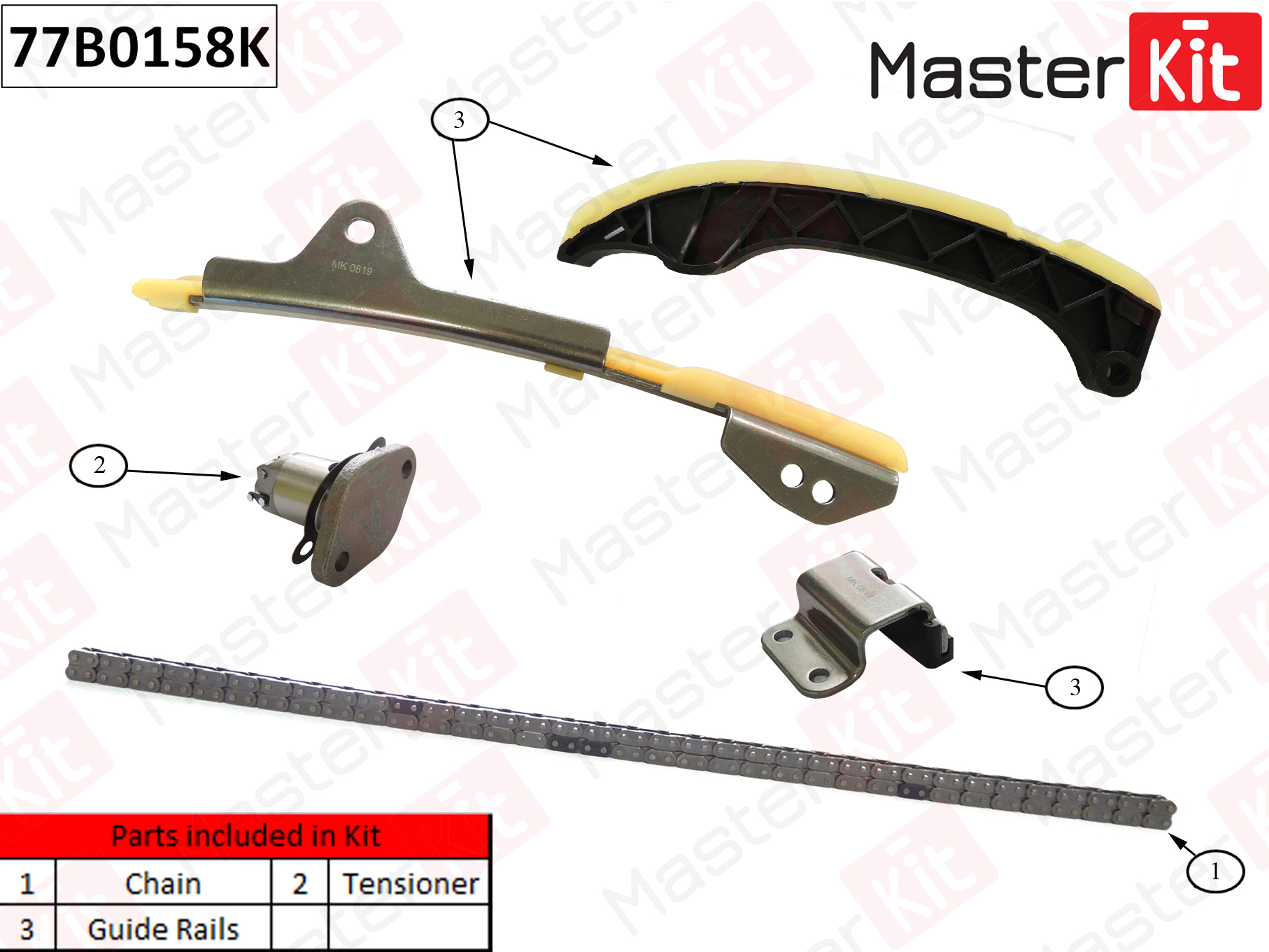 Комплект цепи ГРМ Toyota 1ZR-FE,2ZR-FXE,4ZR-FE,5ZR-FXE