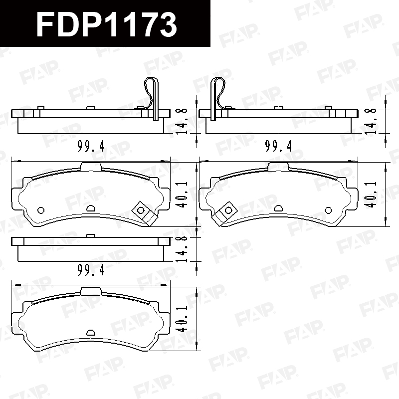 Колодки тормозные NISSAN Almera 1.4L 1995.07-2000.03 задн. смесь CERAMIC FAP