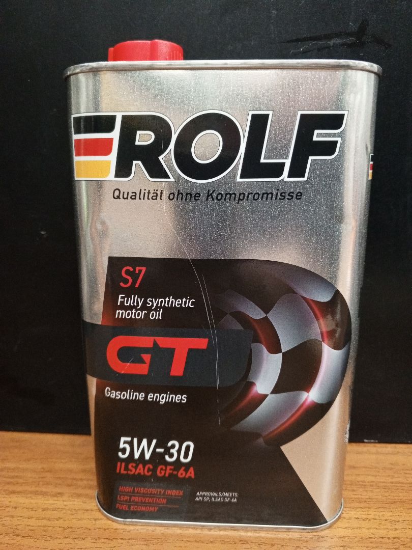 Масло моторное Rolf GT 5W-30 ILSAC GF-6A, API SP синтетическое 1л металл / 5W30_Уценка_мятая упаковка