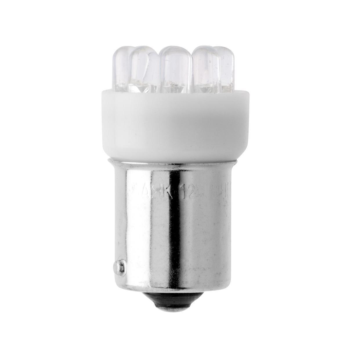 Лампа светодиодная 12V 21W металлический цоколь 1-конт. белый 9 LED (поворот)T15 10 штук Маяк
