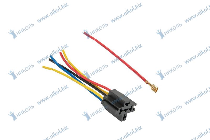 Колодка реле 5ти конт с провод. 12AWG LECAR (к-т=50шт)