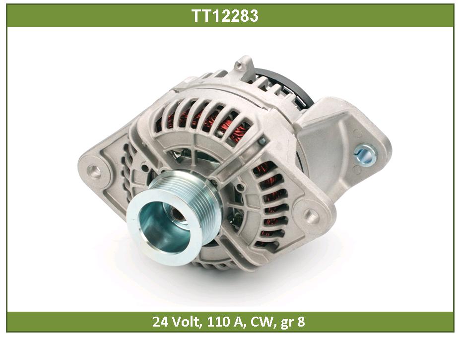 Генератор Volvo Buses, Trucks (Europe), Renault Kerax, Magnum DXi13 24V, 110A; 8-Groove Pulley; с рег. V-RB268; Tesla Technics
