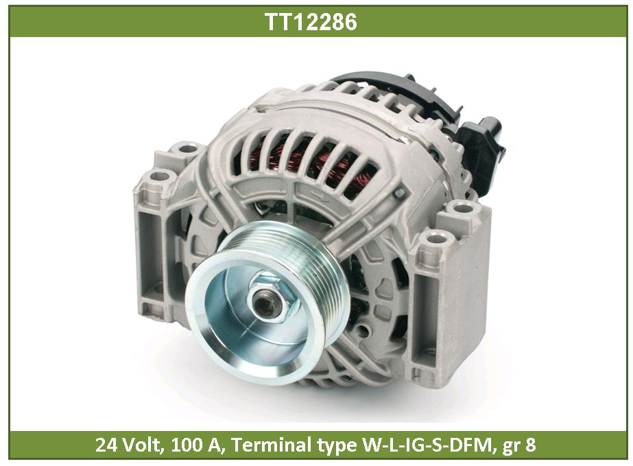 Генератор Scania P/G/R/T-series (04-) с дв. DC11/DC13 24V,100A,8-Groove Tesla Technics