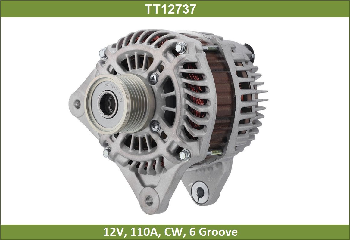 Генератор Nissan X-Trail T31R 2007-2014 110A 6-Groove Clutch Pulley; Tesla Technics