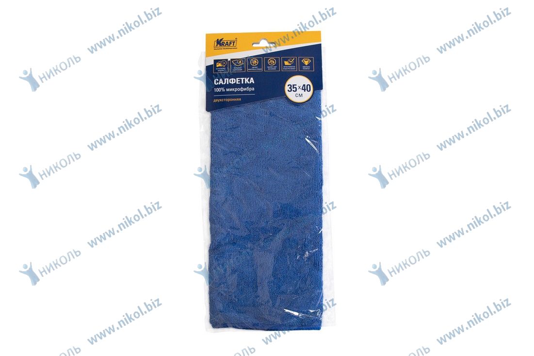 Салфетка микрофибра KRAFT 2х-сторон (35*40см)