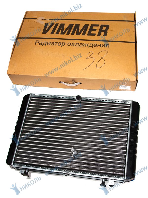Радиатор охлаждения Газ-3302 (99-) алюм. 3-х ряд VIMMER Эконом УЦЕНКА! замяты соты