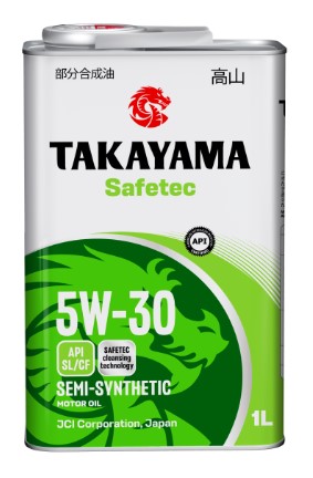Масло моторное Takayama 5W-30 Safetec API SL/CF полусинтетическое металл 1л / 5W30