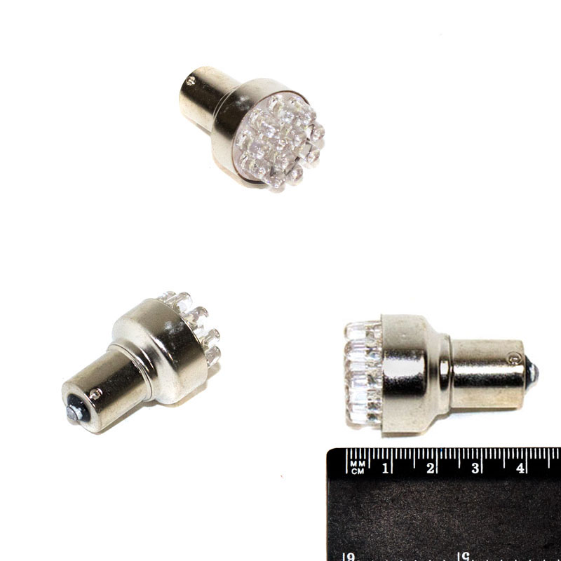 Лампа светодиод 24-21 (стоп, габарит) белая 12LED NOVA-PRO/DINWARD BA15s (крат_уп_10шт)