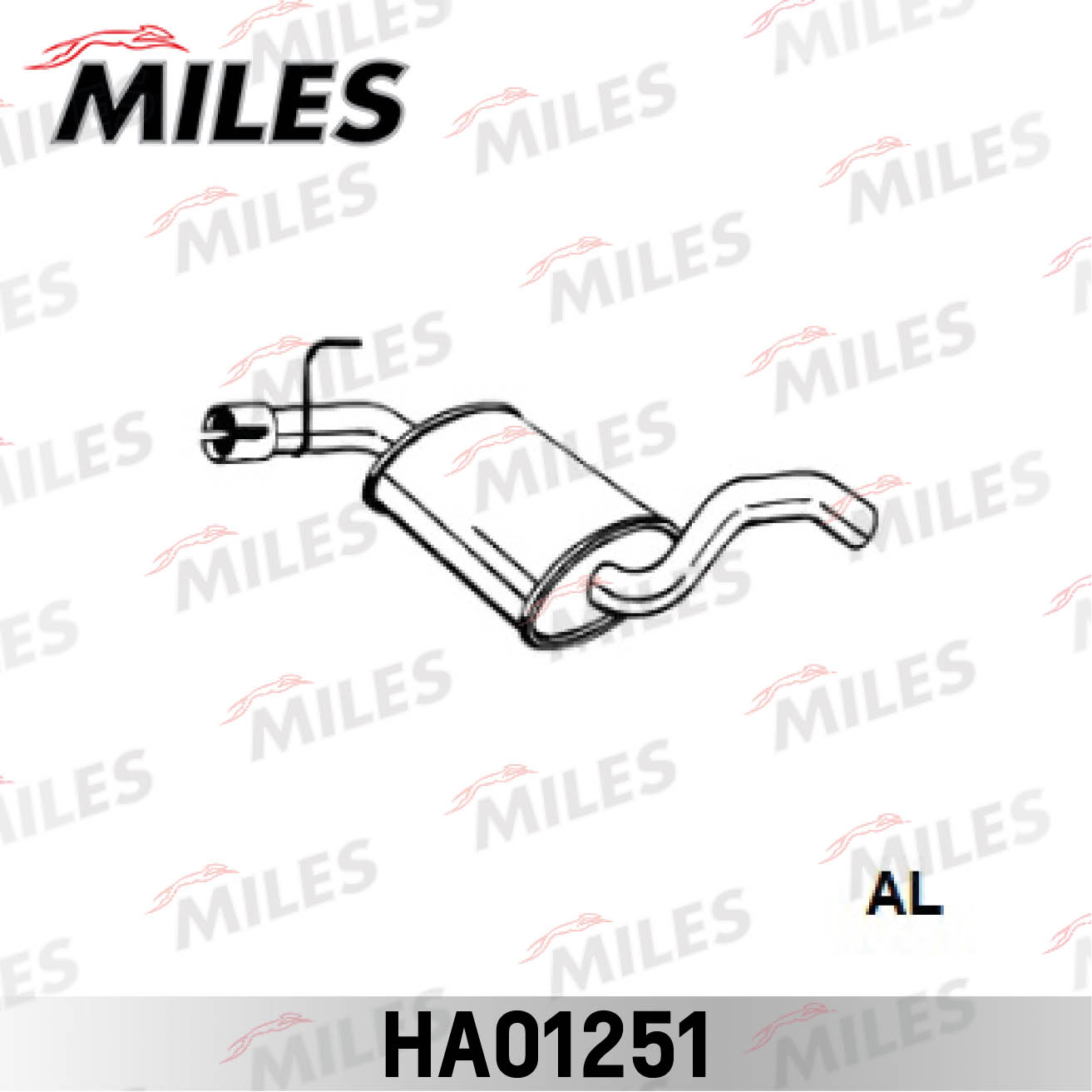 Глушитель MILES Резонатор (сталь с алюминизированным покрытием)