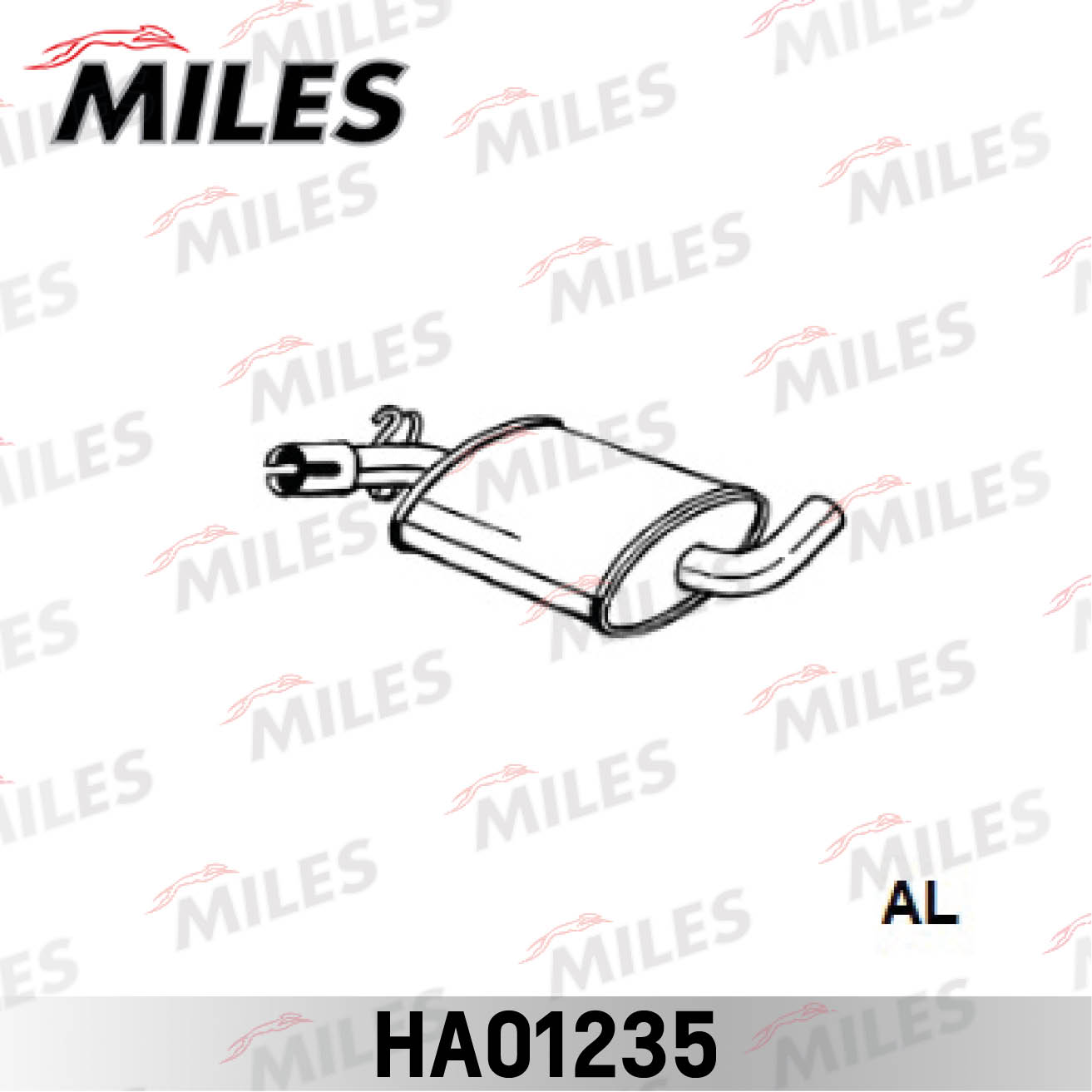 Глушитель MILES Резонатор (сталь с алюминизированным покрытием)