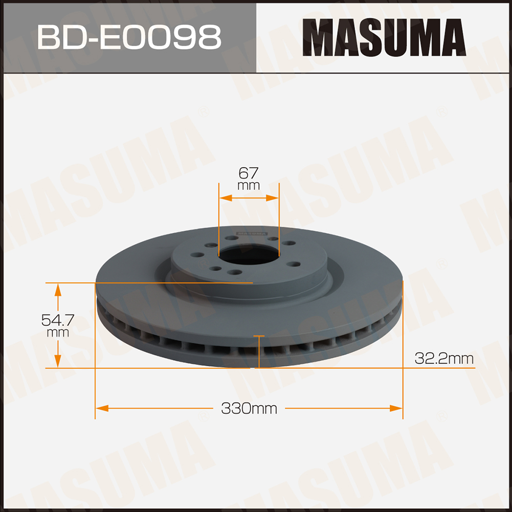 Диск тормозной Mercedes M (W164) 05-11 передний Masuma