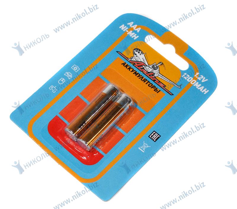 Батарейка-аккумулятор AAA HR03 Ni-Mh 1200 mAh AIRLINE (2 шт)