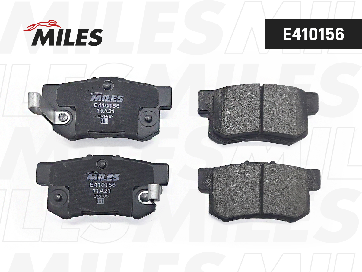 Колодки тормозные Honda Civic 97-, (FD, FA) 06-, Accord 89-08; Suzuki SX4 06- задние Miles Low-metallic