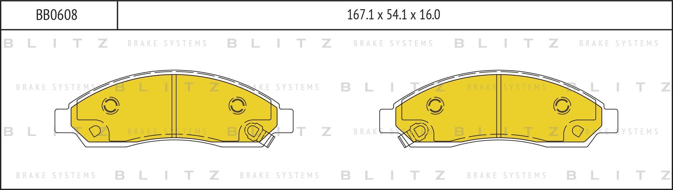 Колодки тормозные дисковые передние GREAT WALL Hover 05-> ISUZU D-Max 02-> BLITZ