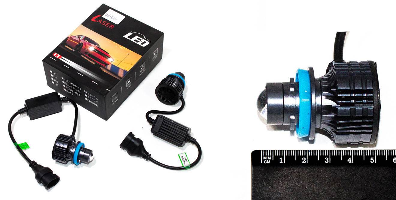Лампа светодиод Н11 12-24V 6500K NOVA-PRO/DINWARD (к-т=2шт) (линза) с кулером