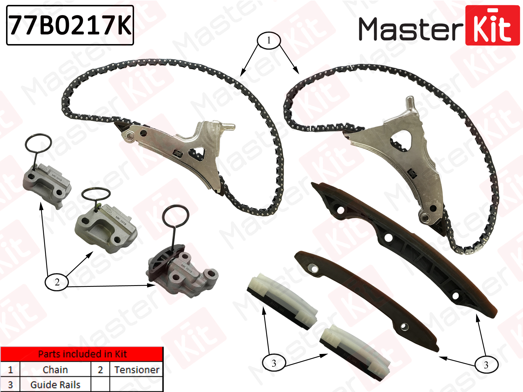 Комплект цепи ГРМ Mercedes-Benz GL166 3.0-3.5I M276.821