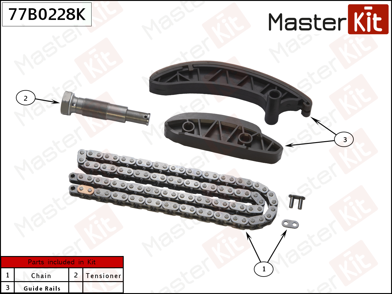 Комплект цепи ГРМ MERCEDES-BENZ W246/W204/C207/W212/A207/X204/W221/W639/SPRINTER 2143cc Die