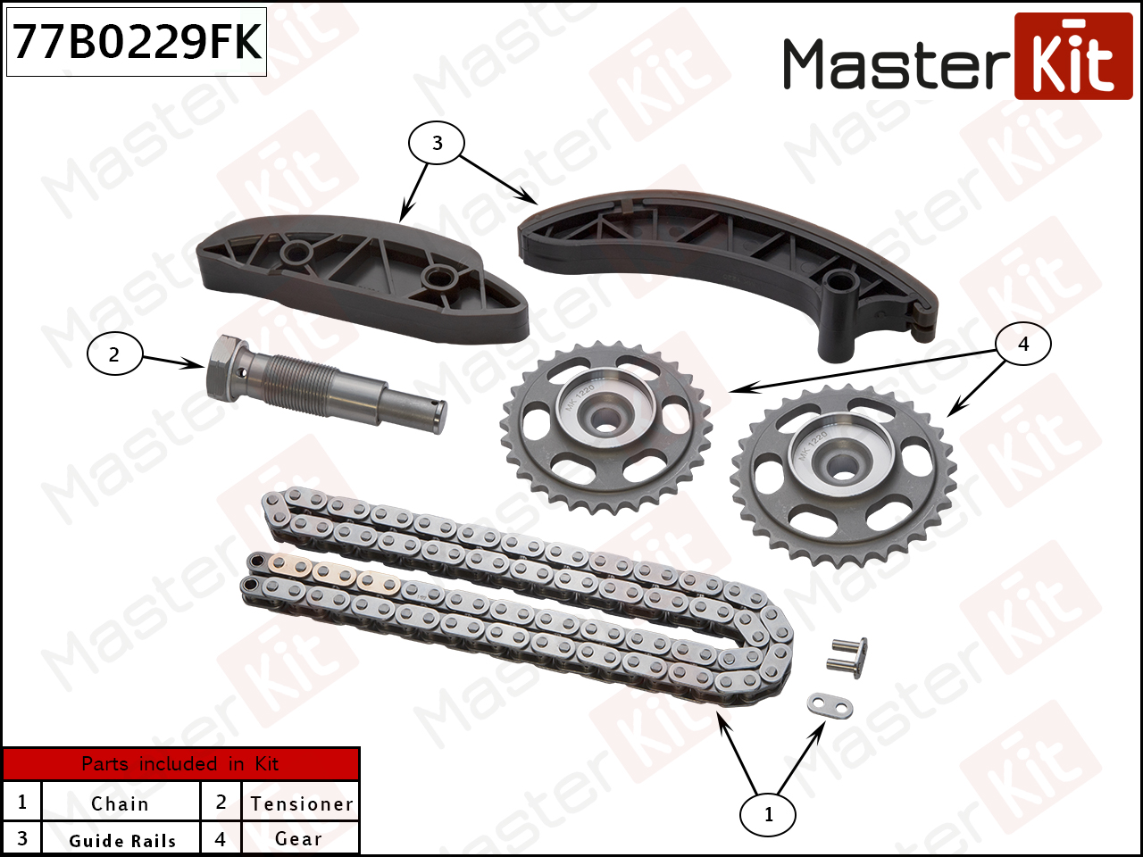 Комплект цепи ГРМ MERCEDES-BENZ W246/W204/C207/W212/A207/X204/W221/W639/SPRINTER 2143cc Di