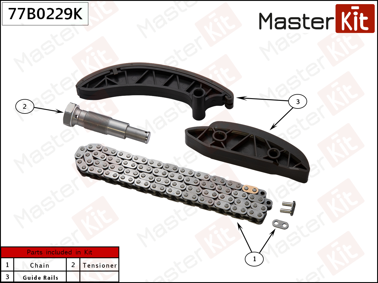 Комплект цепи ГРМ MERCEDES-BENZ W246/W204/C207/W212/A207/X204/W221/W639/SPRINTER 2143cc Die